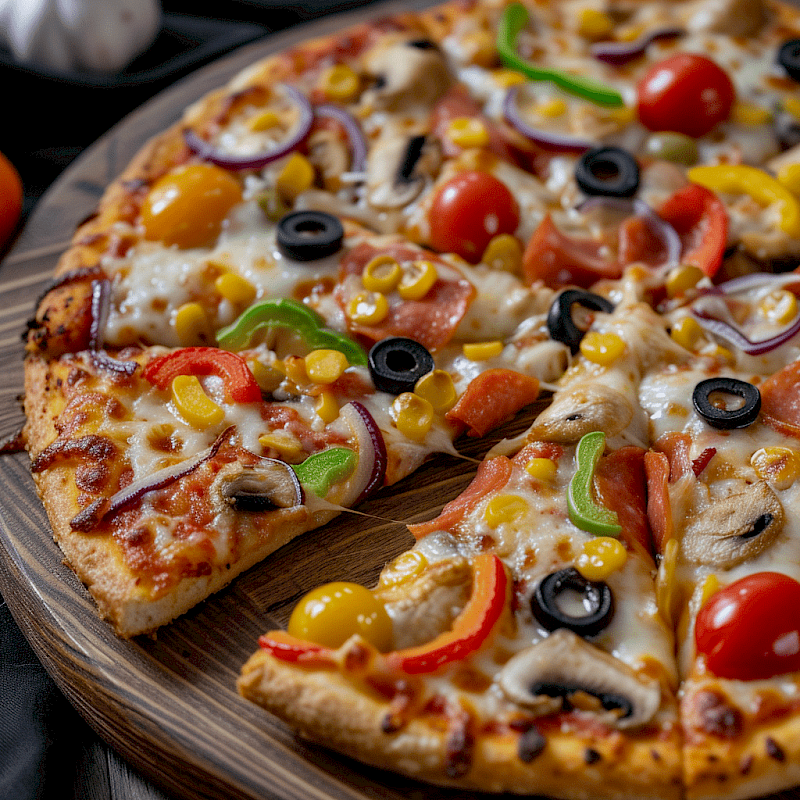 Galeriefoto: Pizza mit Gemüsebelag