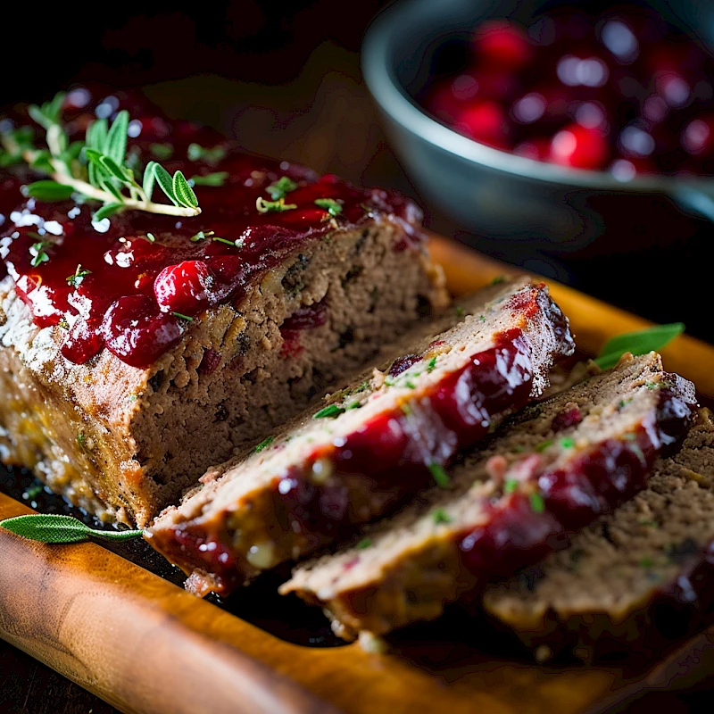 Hackbraten mit Preiselbeeren und Wacholderbeeren