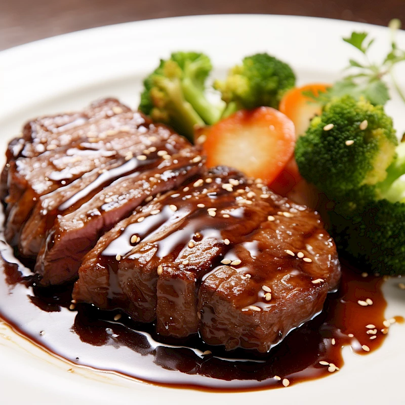 Rinderfilet mit Teriyaki-Sauce