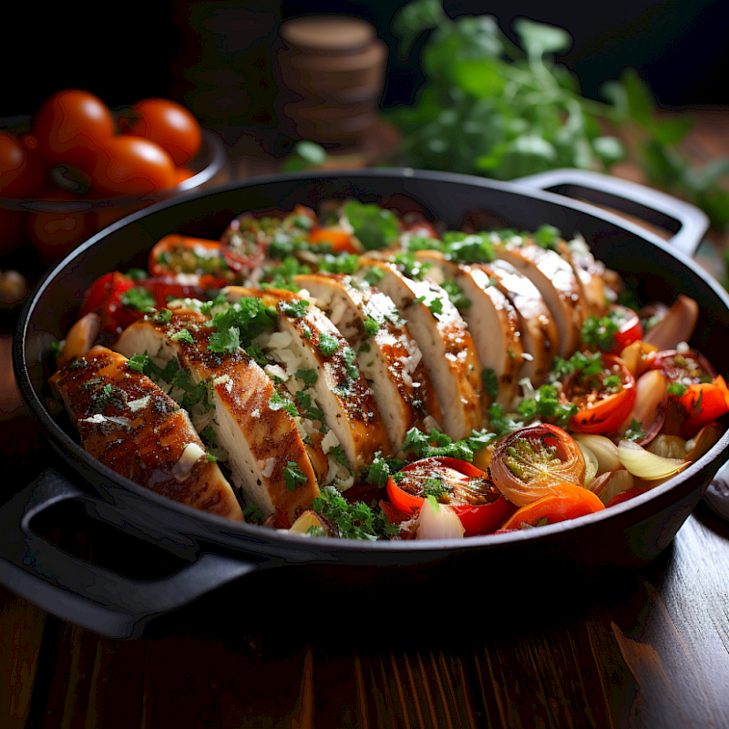 Galeriefoto: Poulet Provençal (Hähnchen nach provenzialischer Art mit Tomaten und Kräutern)