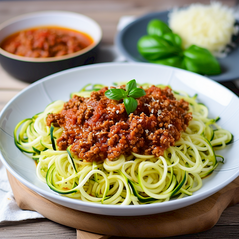 Galeriefoto: Zucchini-Spaghetti mit Putenbolognese