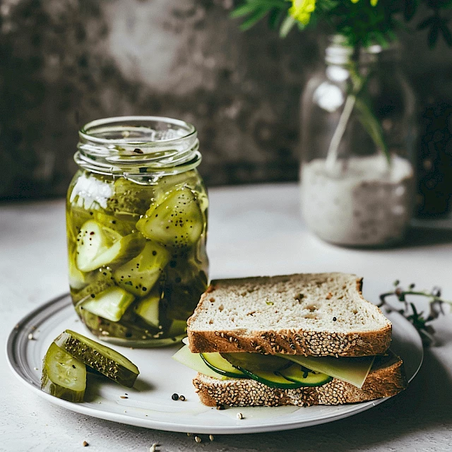 Gesunder Snack Gewürzgurken