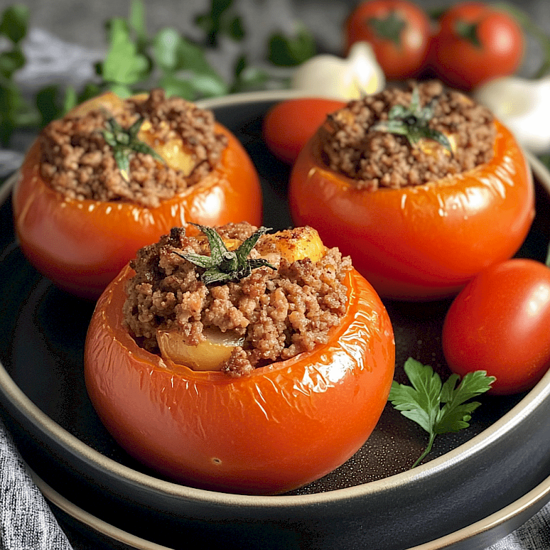 Galeriefoto: Gefüllte Tomaten mit Hackfleisch