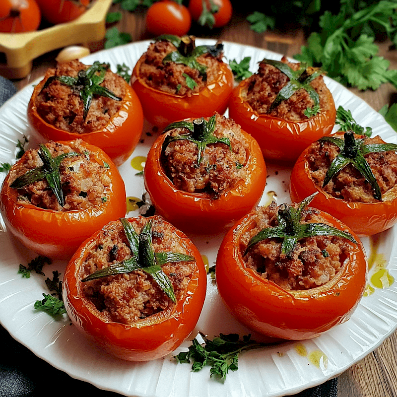 Galeriefoto: Gefüllte Tomaten mit Hackfleisch