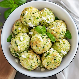 Foto von Zucchini-Feta-Bällchen