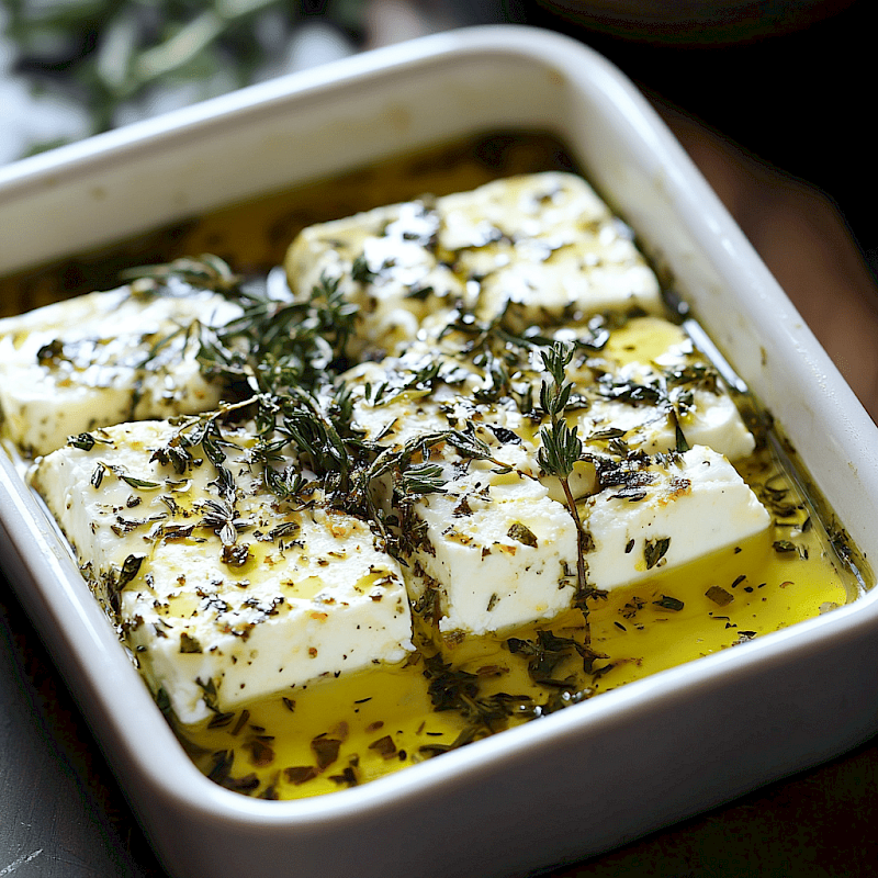 Galeriefoto: Feta mit Olivenöl und Kräutern gebacken