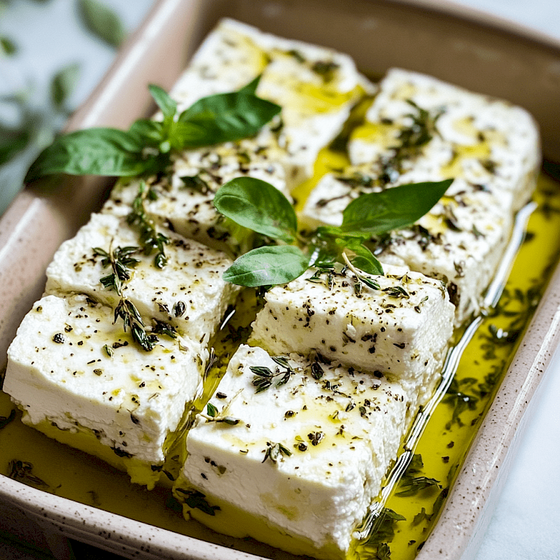 Galeriefoto: Feta mit Olivenöl und Kräutern gebacken