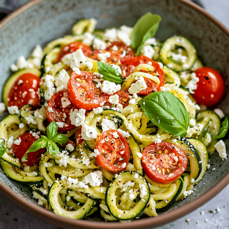 Galeriefoto: Zucchini-Nudeln mit Tomaten und Feta