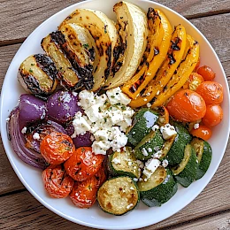 Foto von Gegrilltes Gemüse mit Feta