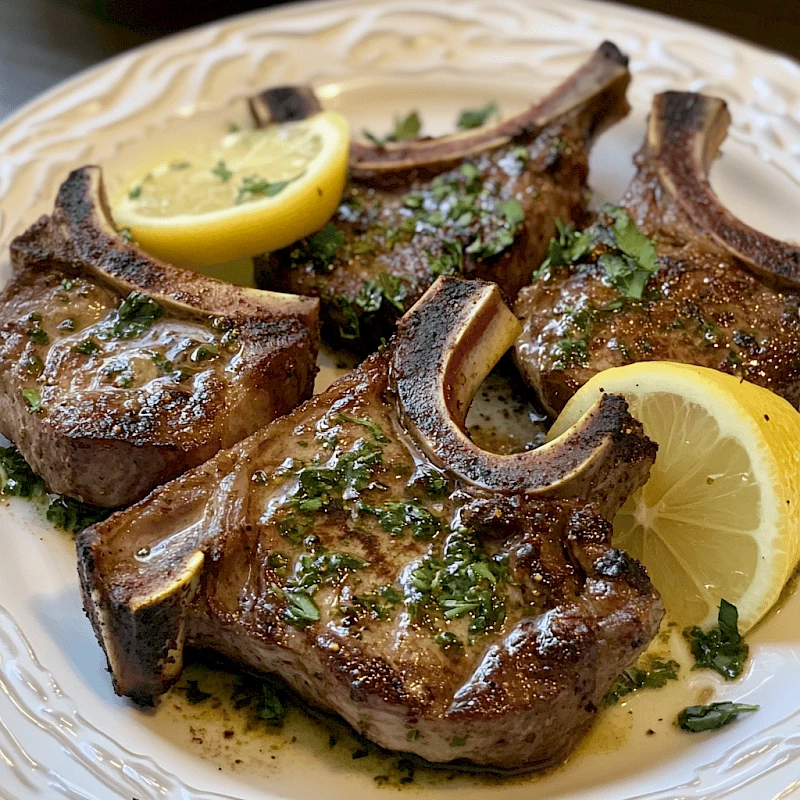 Lamm-Koteletts mit Zitronen-Oregano-Marinade